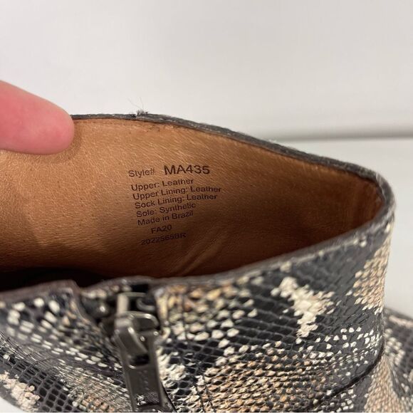 Madewell Snakeskin Print Leather Rosie Ankle Boots Women's Size 7.5 - Picture 3 of 9
